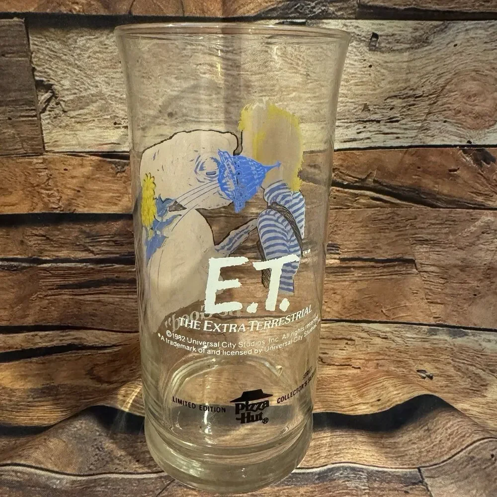 Vintage 1982 ET Pizza Hut Glass Be Good Limited Edition Collectors Series Promo
